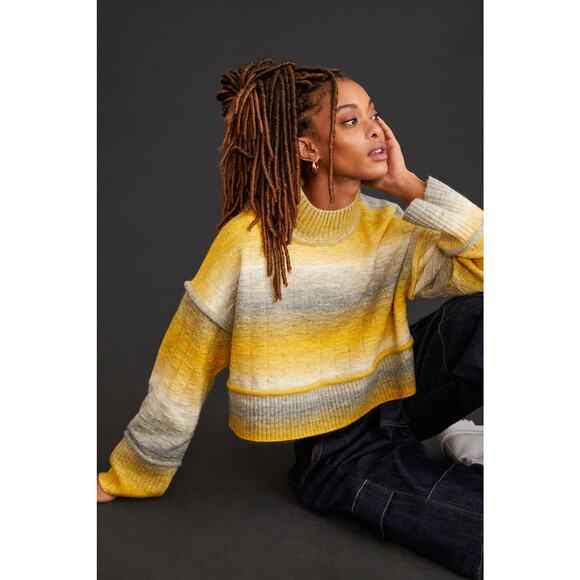 Anthropologie Pilcro Cropped Mock-Neck Sweater - New XL - Picture 1 of 9